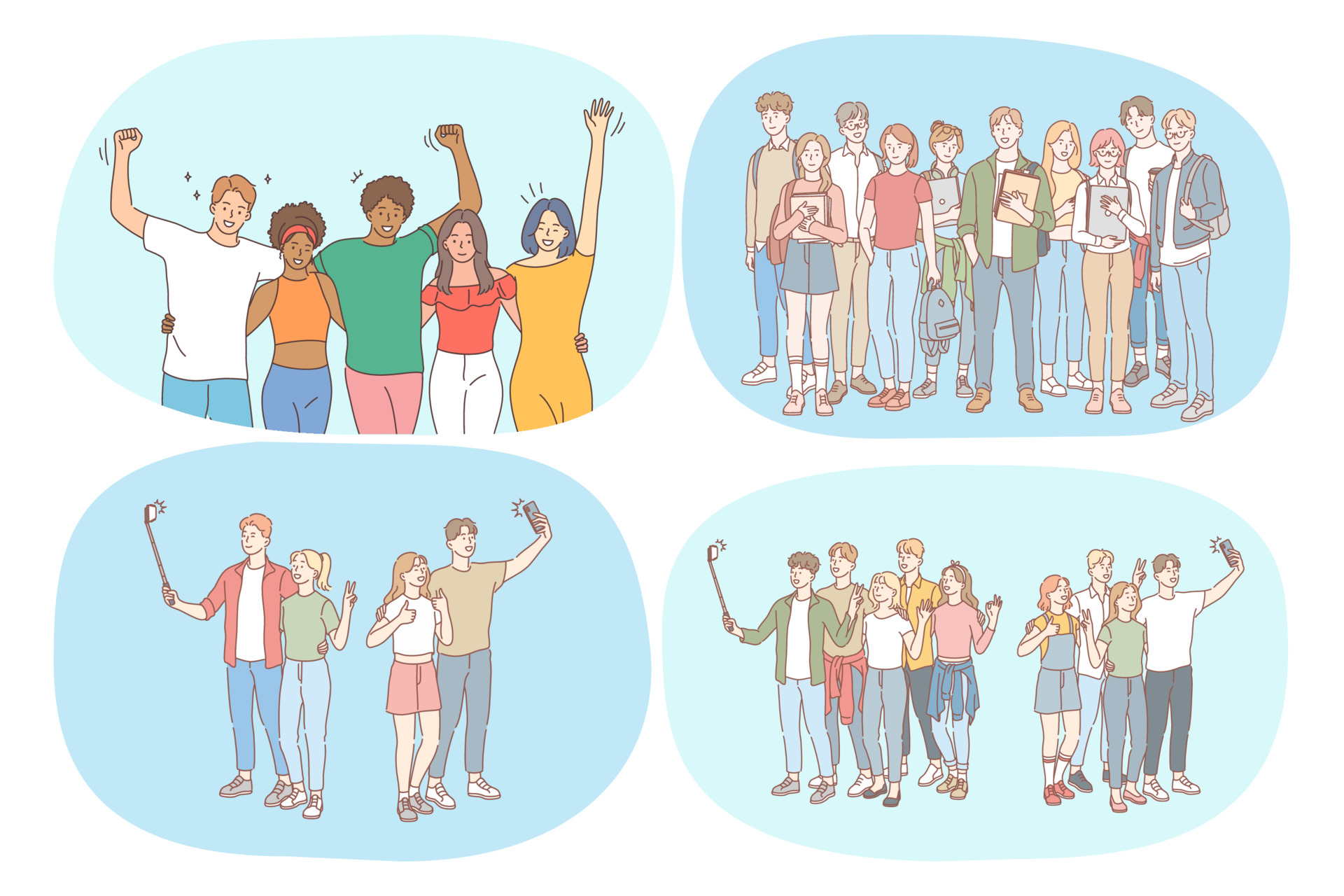 Diverse group of community members
